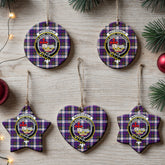 MacDonald Dress Modern Tartan Crest Christmas Ceramic Ornament